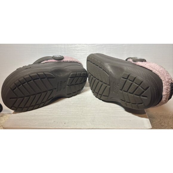 Crocs Classic Lined Clog With Pink Fleece Lining Little Kids Size C 8-9 - Picture 6 of 9